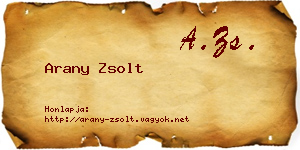 Arany Zsolt névjegykártya